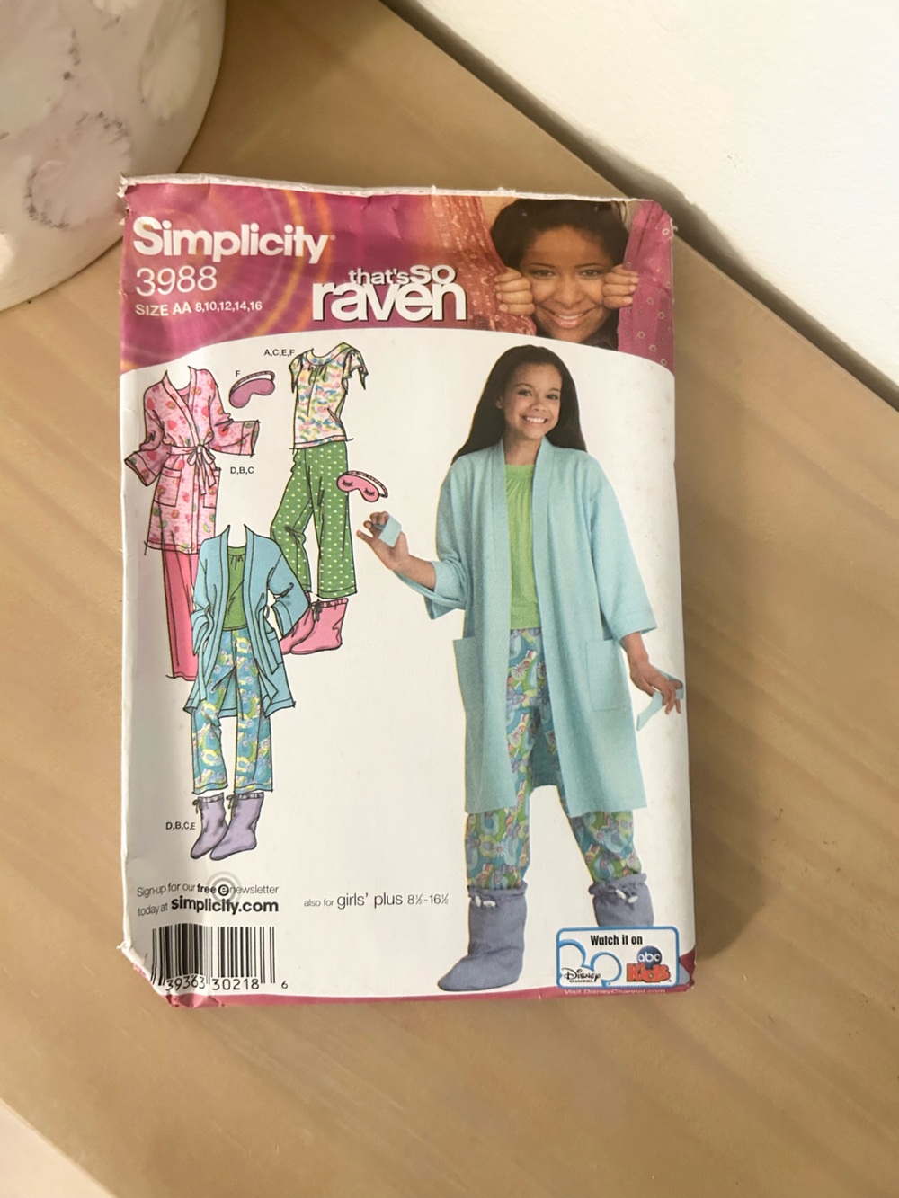 Vintage Simplicity 3988 Disney That’s So Raven Girls Pajama Set Sewing Pattern